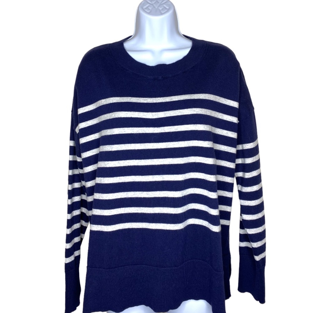GAP sweater. ❤️ Size XL. Good condition. Color: Dark blue with gray stripes - Picture 1 of 6